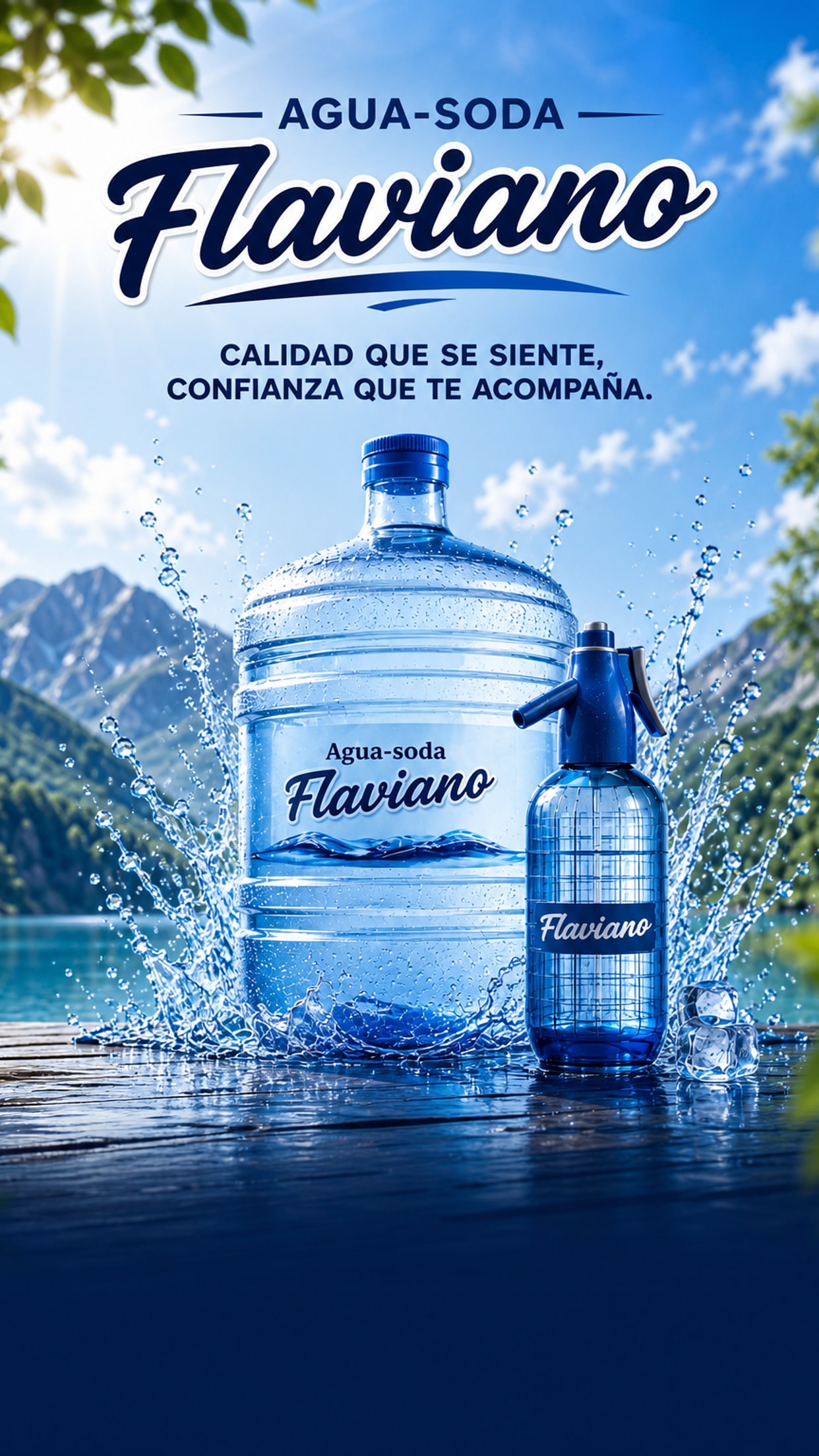 Agua-soda Flaviano: bidón de agua y sifón de soda en Zona Sur